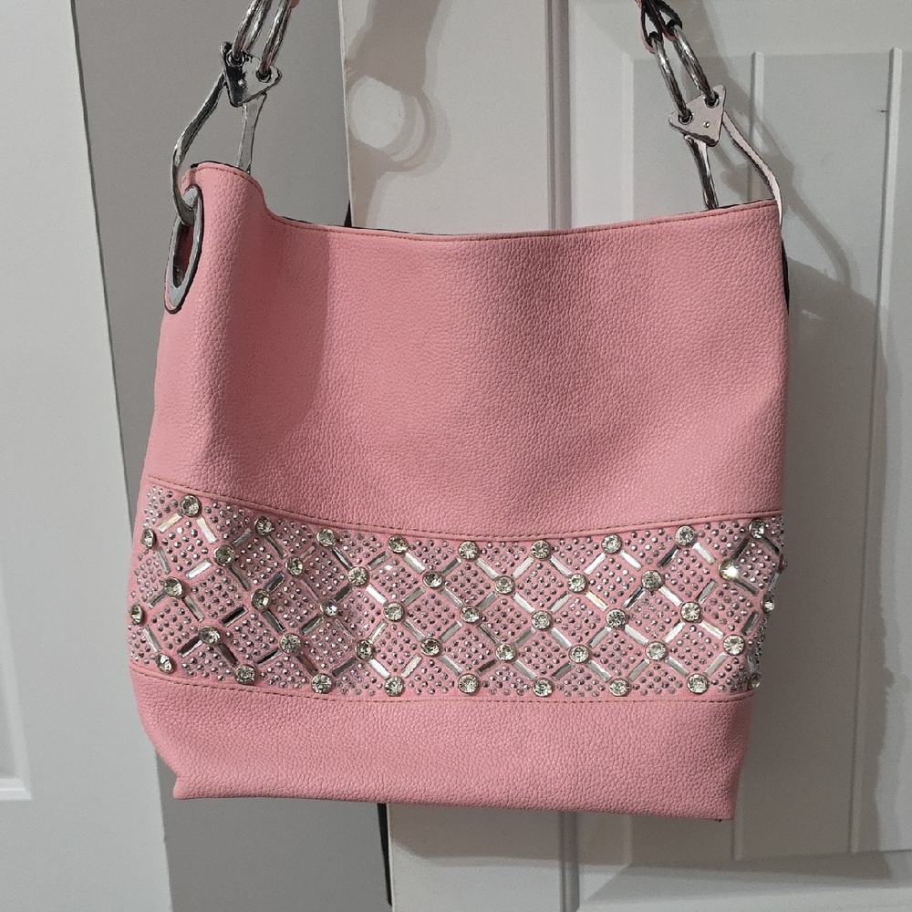 Pink Studded Women's Bag